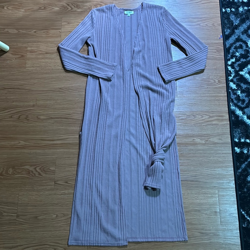 Umgee Longline Mauve Duster Cardigan
